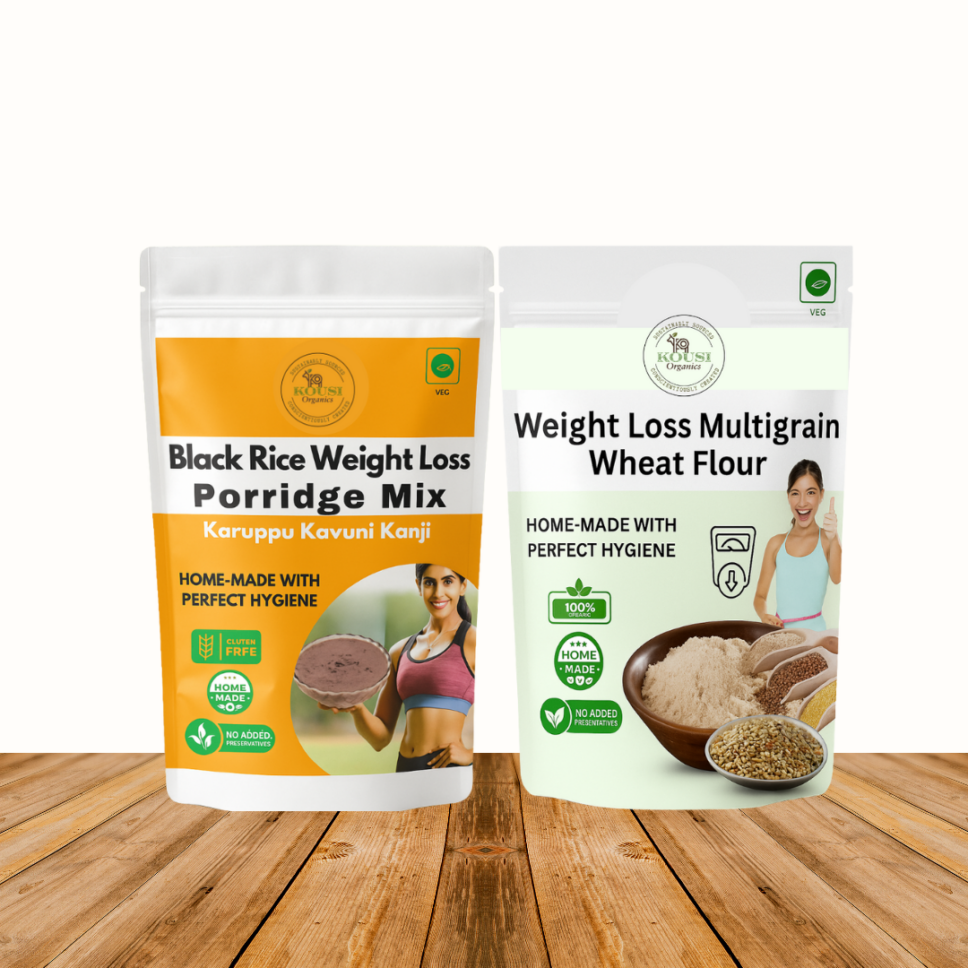 Karuppu Kavuni Porridge Mix (500g) + Multigrain Wheat Flour (500g)