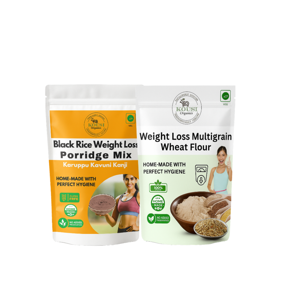 Karuppu Kavuni Porridge Mix (500g) + Multigrain Wheat Flour (500g)